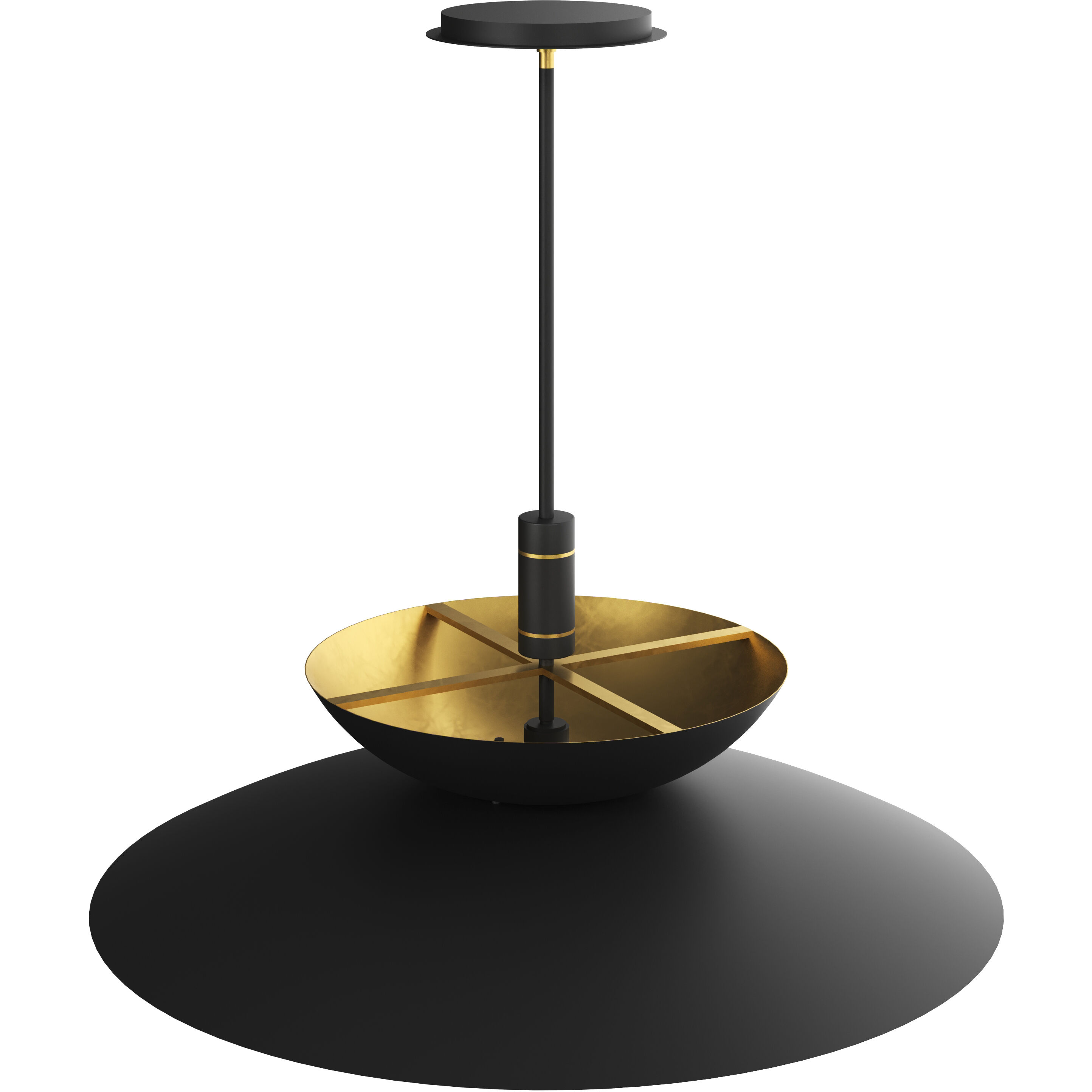 Timea LED 26.5 inch Black / Brass / Black Pendant Ceiling Light